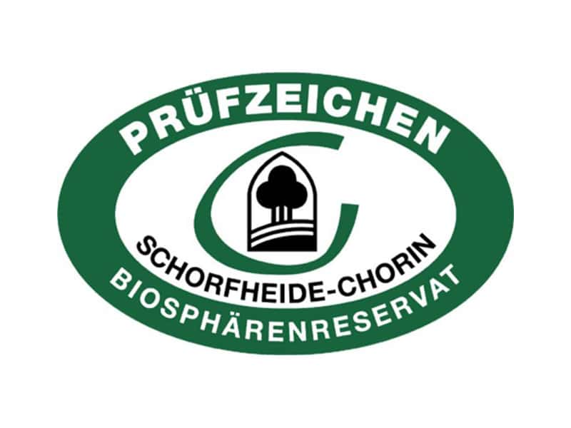 Prüfzeichen Biophärenreservat Schorfheide-Chorin